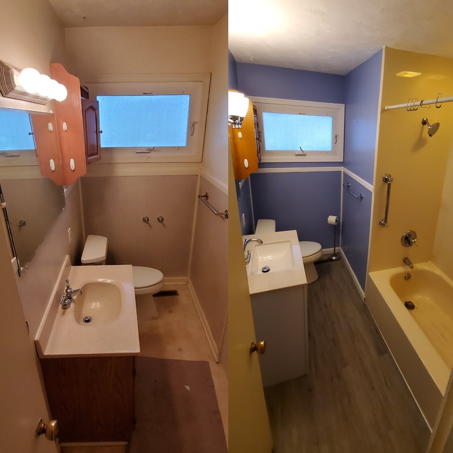 Updated bathroom vanity and fixtures